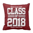 thumbnail image 1 of RYLABLUE Graduation Red Silver Class of Senior Pillowcase Cover 20x20 inch, 1 of 1