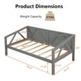 thumbnail image 6 of Bellemave Solid Wood Twin Size Daybed, Multifunctional Sofa Bed with Wood Slat Support, Twin Bed Frame for Bedroom Living Guest Room (Grey), 6 of 9