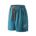 thumbnail image 2 of Mens Athletic Shorts 7 Inch Elastic Waist Lightweight Quick Dry Running Shorts for Workout Running Hiking Turquoise S, 2 of 4