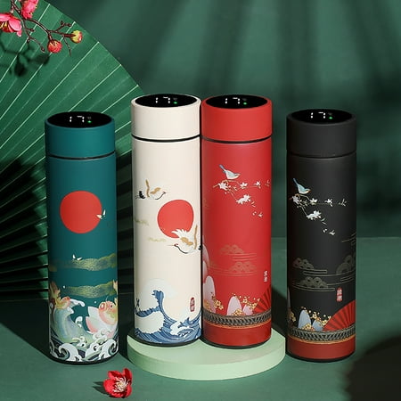 

Meizhencang 500ml Intelligent Temperature Display Insulated Tumbler 304 Stainless Steel Heat Resistant Insulated Flask for Outdoor Sports
