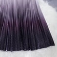thumbnail image 4 of YHAJDS Women's High Waisted Midi Skirts Gradient Rhinestone Pleated Flared Skirt Summer Women, 4 of 5