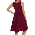 thumbnail image 2 of Women's Summer Maternity Dress Sleeveless Ruffle Tank Dress with Pockets, 2 of 6