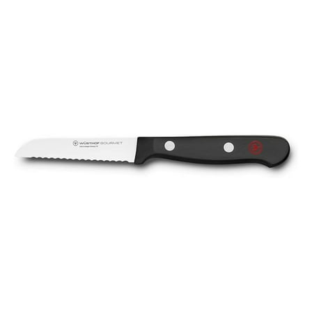 Gourmet 3" Serrated Paring Knife,Black