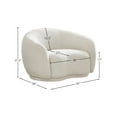 thumbnail image 3 of Meridian Furniture Hyde Cream Boucle Fabric Chair, 3 of 13