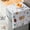 Feather, variant on Daisy Print Refrigerator Dust Cover, Waterproof Fridge Top Protector with Storage Pockets, 2 Sizes for Single & Double Door