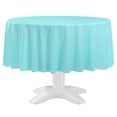thumbnail image 2 of (6 pack) Round 84" Light Blue Plastic Table Cover, by Way To Celebrate, 2 of 7