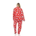 thumbnail image 4 of White Mark Women's Floral Long Sleeve Button-Down Pajama Set, 4 of 6