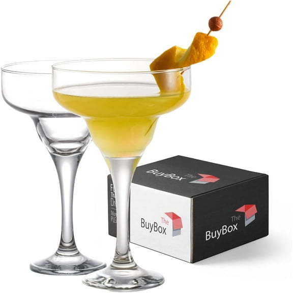 Margarita Glasses, Cocktail Glasses, Martini Coupe Glasses, Crystal Espresso Martini Glasses, Long stem Glassware (300ml/10.1oz) (2 Pcs)