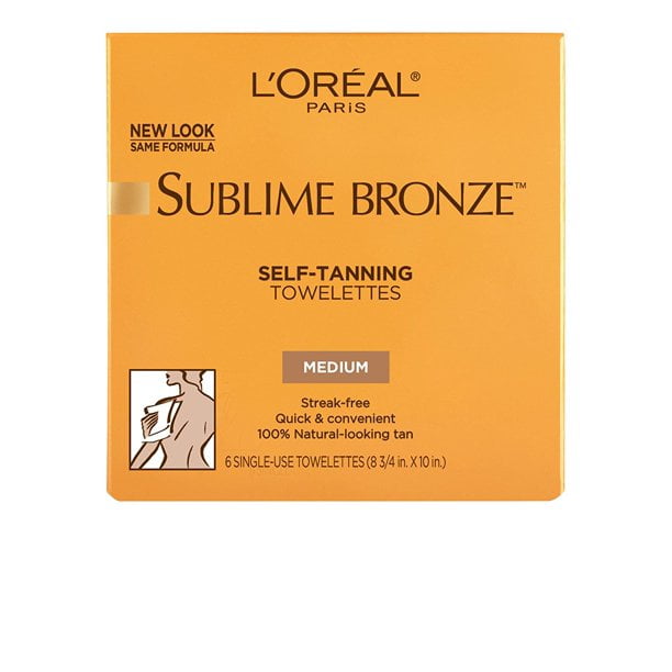 L'Oréal Paris Sublime Bronze Self-Tanning Towelettes, 6 ct., Six individually wrapped self tanning towelettes for a smooth and streak free medium natural tan By LOreal Paris
