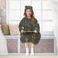 thumbnail image 7 of FORMRS Wearable Blanket Hoodie with Sleeves for Kids Cozy Flannel Sweatshirt, Green Forest Fox Pattern, 7 of 7