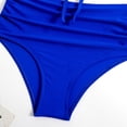 thumbnail image 7 of Gswybco Summer Bikini Set for Women 2PC Split Swimsuit Set High Waist Swim Shorts Strappy Adjustable Bathing Swimwear Pleated Bikini Top with Chest Cushion, 7 of 7