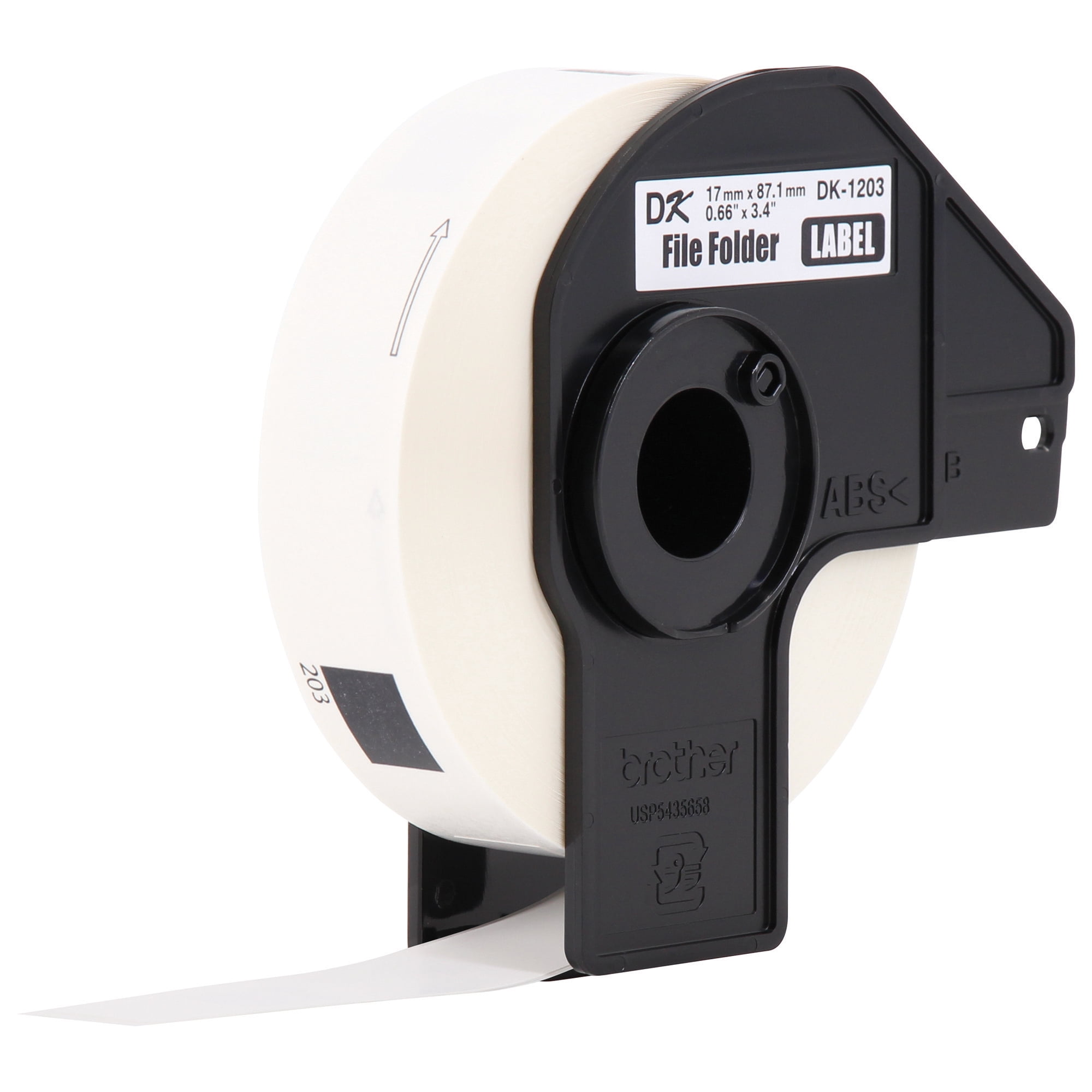 Brother Genuine DK-12033PK Die-Cut File Folder Labels, Long Lasting Reliability - 3 Rolls per Box