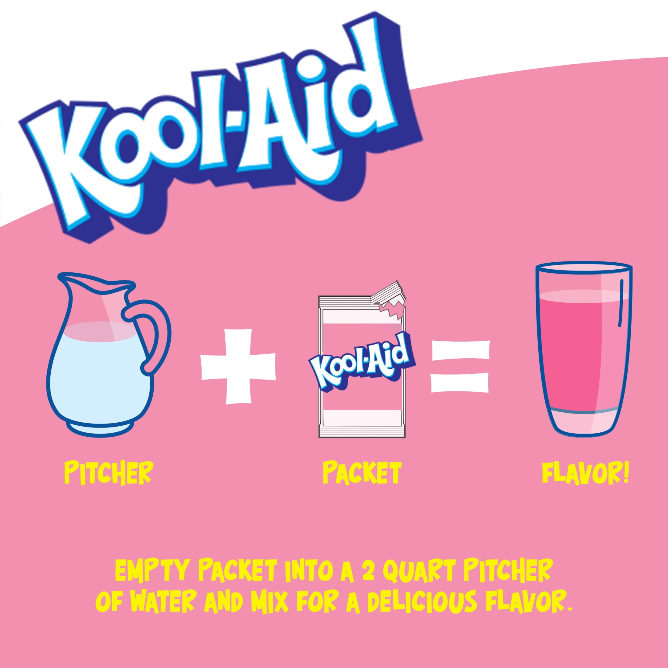 Kool-Aid Unsweetened Drink Mix, 1 Packet, for Flavorful Hydration and Shareable Refreshment, Pink Lemonade Artificially Flavored, Good Source of Vitamin C, Caffeine Free, 0.23 oz
