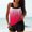 Watermelon Red, variant on Naittoop Tankini Swimsuits for Women Belly Control Two Piece Blouson Swim Tank Top with Boyshorts Modest Bathing Suits