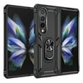 thumbnail image 4 of Decase For Samsung Galaxy Z Fold4,Shockproof Magnetic Metal Rotating Ring Holder Stand Protector Case Cover,Black, 4 of 7