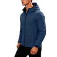 thumbnail image 3 of Dpjklzsn Men's Hooded Windbreaker Jacket, Lightweight Zip Front Outdoor Coat for Hiking and Travel, 3 of 8