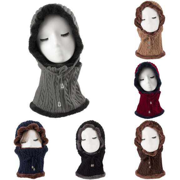 Lined Womens Hat Winter Hat Scarf and Set Womens Winter Hat Middle and And Warm Earmuffs Hat and Scarf Integrated Mens Winter Men Winter Hat Mens Winter Baseball Cap Womens Mad Hat Mens