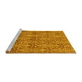 thumbnail image 2 of Ahgly Company Machine Washable Indoor Square Abstract Yellow Modern Area Rugs, 5' Square, 2 of 4