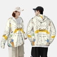 thumbnail image 4 of Gaeub Golf Icons And Golfer Men's and Women's UPF 50+ Long-Sleeved Sun Protection Clothing, Fishing Shirt Long Sleeve Zip-XX-Large, 4 of 7