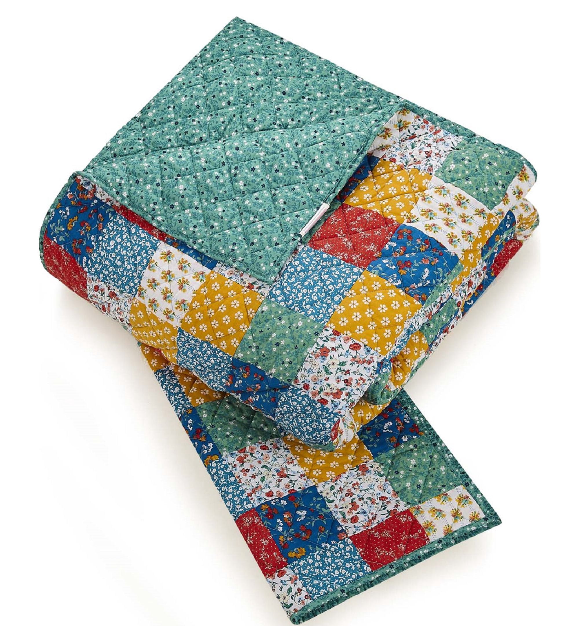 The Pioneer Woman Multi-Color Floral Patchwork 2-Piece Cotton Standard Sham Set
