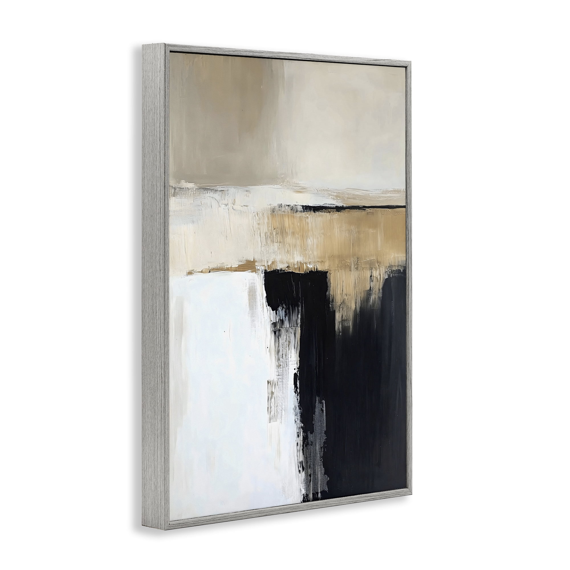 Stupell Industries Desert Horizon Muted Abstract Gray Framed Giclee Art, design by Gina Kelly