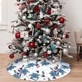 thumbnail image 4 of Cauagu 30" Christmas Tree Skirt Lilies Flowers Pattern Christmas Tree Decorations Tree Mat for Xmas Decorations Occasion Holiday Home Decor -30", 4 of 7
