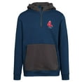 thumbnail image 2 of Men's Levelwear Navy Boston Red Sox Chicane Core Logo Quarter-Zip Pullover Hoodie, 2 of 3