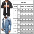 thumbnail image 5 of Men Long Denim Jacket Long Sleeve Distressed Outerwear Shacket With Pockets, 5 of 5