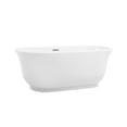 thumbnail image 5 of Elegant Kitchen & Bath BT10259GW-BNK 59 in. Soaking Bathtub, Glossy White with Brushed Nickel Trim, 5 of 8