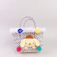 thumbnail image 1 of Sanrio-Bolso de mano pequeño y fresco para niña, muñeco coreano de Hello Kitty, de sarga, cesta tejida a juego, regalo para niña, 1 of 4