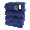 thumbnail image 4 of SALBAKOS Turkish Luxury Hotel & Spa Collection 27"x54" Bath Towels 100% Combed Cotton, Eco-Friendly Set of 4, Navy, 4 of 6