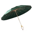 thumbnail image 4 of Paraguas plegable a prueba de viento para hombres y mujeres, miniparaguas portátil de viaje. verde, 4 of 9