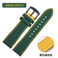 thumbnail image 3 of Correa de reloj de silicona suave para hombre, correa de reloj de nailon y caucho fluorado de 20, 22, 23 y 24 mm para Tudor, Breitling, Citizen, Tissot, 3 of 5