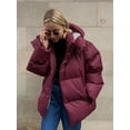 thumbnail image 6 of Fashion Coat With Removable Hood Cotton Jacket Winter Warm Windproof Loose Cotton Jacket Loose Parka Outerwear Clothing, 6 of 8