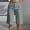 *Gray, variant on Women's High Waist Button Tailored Shorts, Casual Loose Knee Length Capri Pants with Pockets Navy,Women's Plus M
