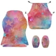 thumbnail image 2 of Jiueut Star Tie Dye Print Gaming Chair Cover with Armrest Cover, Washable High Back Chair Slipcover Removable Computer Chair Cover Non Slip Desk Chair Seat Protector, 2 of 7