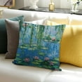 thumbnail image 3 of FACANNAP Water Lilies Willow Branches Short Plush Pillow Cover 1PC Living Room Bedroom Outdoor Garden Sofa Decoration 12x12in, 3 of 5