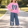 thumbnail image 2 of Cethrio Girls Cotton Outfit Sets, Fall 2 Piece Long Sleeve Casual Girls' Clothing Sets Hot Pink Size 0-12 Months, 2 of 6
