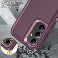 thumbnail image 6 of for Samsung Galaxy S23 FE Phone Case, Hybrid Hard PC Back + Silicone EVA Shockproof Protective Dustproof Non-Slip Heavy Duty Rugged Phone Case Cover for Samsung Galaxy S23 FE, Purple, 6 of 8