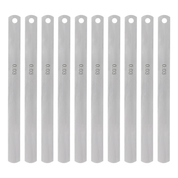 10 Packs Mn Steel Feeler Gauge 0.03mm Thickness 150mm Length Metric Filler Thickness Gage Gap Measuring Tool