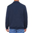 thumbnail image 3 of INSPIRE CHIC Men's Quarter Zip Long Sleeve Knitted Geometric Patterns Pullover Sweatshirt M Dark Blue, 3 of 6