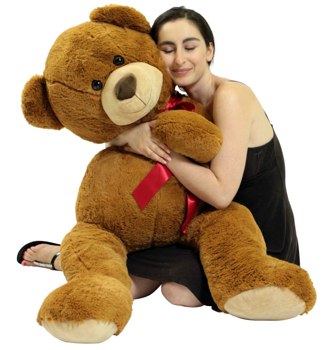 big plush 4 foot teddy bear extra soft 48 inch honey