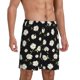 thumbnail image 2 of Balery Daisies Flowers Pantalones cortos de pijama de punto de algodón para hombre con cinturilla y bolsillos-Medium, 2 of 6