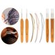 thumbnail image 1 of 7pcs 0.5 / 0.75mm Dreadlock Crochet Hook Lock Mango de madera Agujas de tejer Juego de agujas de de 7 piezas Hugo Ganchillo Dreadlock, 1 of 10