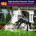 thumbnail image 3 of 16.4FT Giant Spider Web Halloween Decor Outdoor & 35.4in Spider Scary Party Prop, 3 of 8