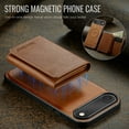 thumbnail image 6 of PU Leather Wallet Case for iPhone Air, Tri-Fold Detachable Magnetic Card Bag, RFID Blocking Kickstand Magnetic Closure Classic Business Drop Protection Cover for iPhone Air, Brown, 6 of 7