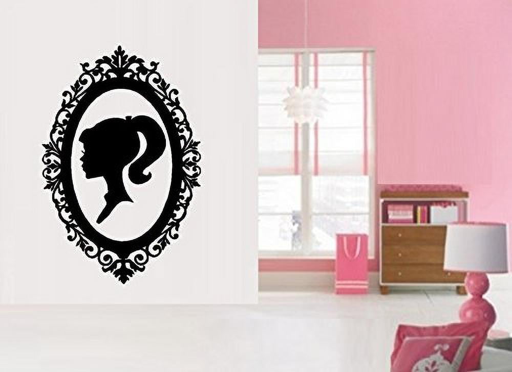 Personalised Barbie Wall Art Sticker Decal for Girls Bedroom Door Wall Car etc