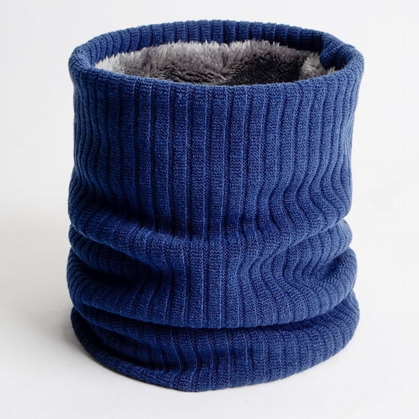 Bufanda de lana con cuello grueso para mujer, bufanda de punto cálida de terciopelo para otoño e invierno, moda coreana que combina con todo