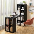 thumbnail image 4 of Costway Computer Desk with Bookshelf 12 Cubes Study Writing Table Laptop Workstation, 4 of 10