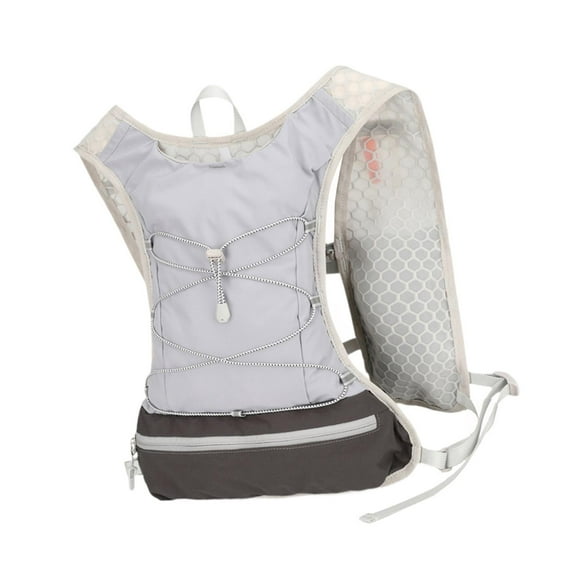 hengtong Men Running Vest Reflective Gear Outdoor for Hiking Trail Jogging Grey